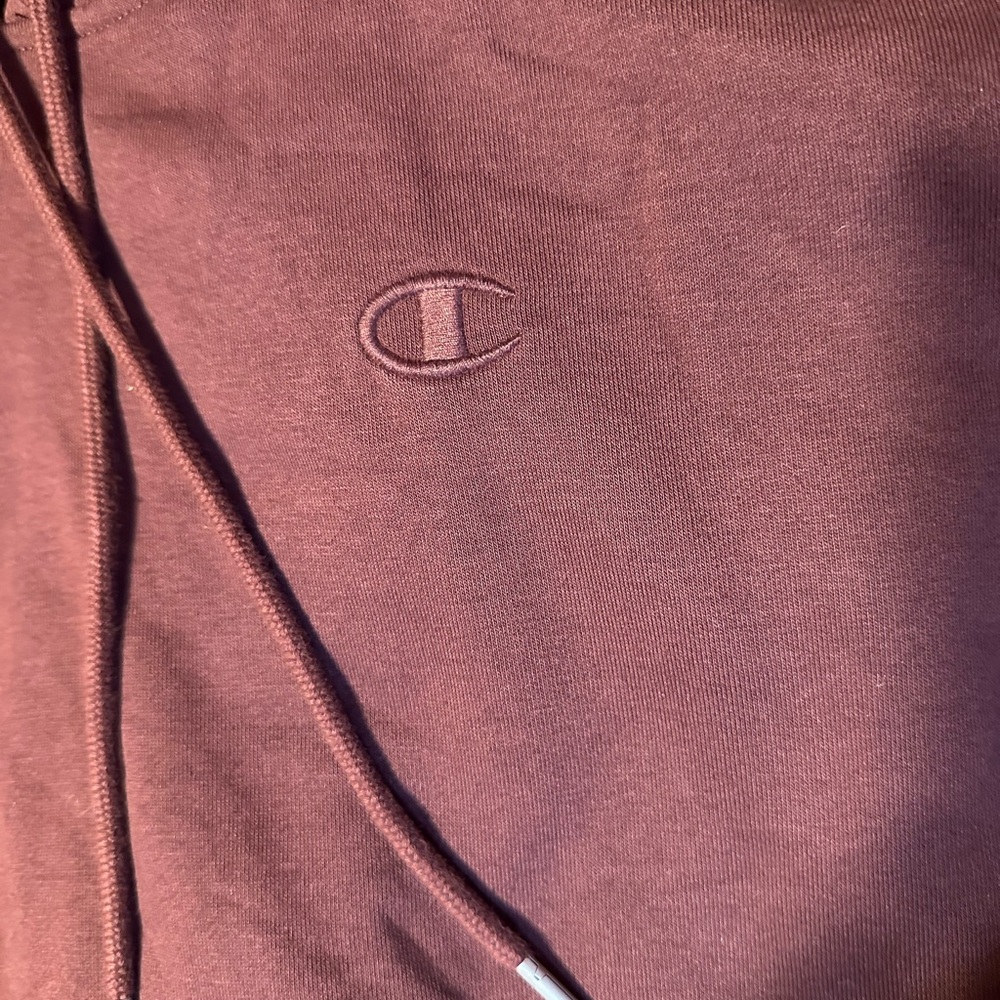 NWT Champion Maroon Oversized Drawstring Hooded Sweatshirt XS Measures L/XL - Picture 4 of 6